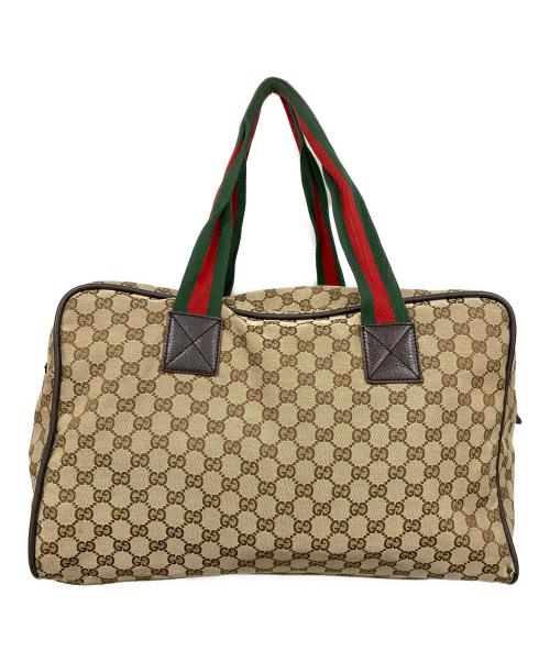 GUCCI（グッチ）GUCCI (グッチ) ボストンバッグ/シェリーライン ベージュの古着・服飾アイテム