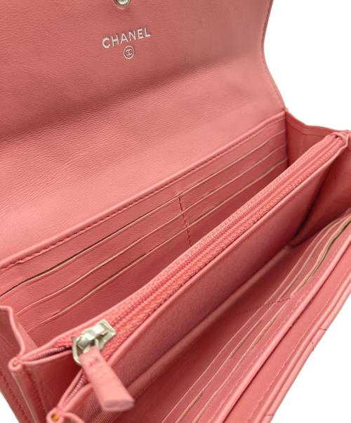 CHANEL（シャネル）CHANEL (シャネル) フラップロングウォレット ピンクの古着・服飾アイテム