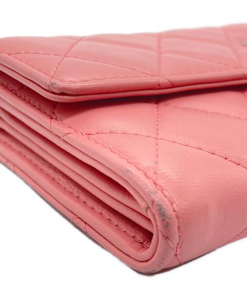 CHANEL（シャネル）CHANEL (シャネル) フラップロングウォレット ピンクの古着・服飾アイテム