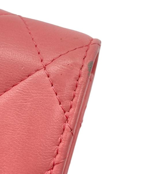 CHANEL（シャネル）CHANEL (シャネル) フラップロングウォレット ピンクの古着・服飾アイテム