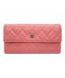 CHANEL（シャネル）の古着「フラップロングウォレット」｜ピンク