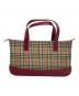 BURBERRY (バーバリー) トートバッグ/ノバチェック レッド×ベージュ：35000円