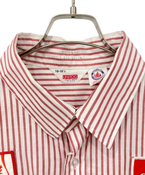 Unitog（ユニトグ）Unitog (ユニトグ) 半袖シャツ レッド サイズ:Lの古着・服飾アイテム