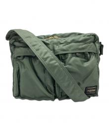 PORTER（ポーター）の古着「SLING BAG W zip(L)」｜セージグリーン