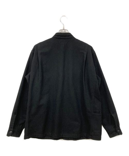SASSAFRAS（ササフラス）SASSAFRAS (ササフラス) ウールシャツジャケット ブラック サイズ:XLサイズの古着・服飾アイテム