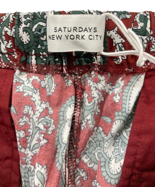 Saturdays NYC（サタデーズ ニューヨーク）Saturdays NYC (サタデーズ ニューヨーク) ワイドパンツ レッド×グリーン サイズ:XLサイズの古着・服飾アイテム