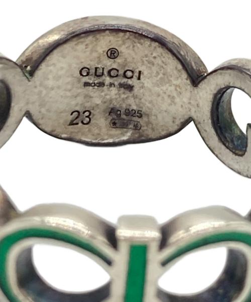 GUCCI（グッチ）GUCCI (グッチ) インターロッキングエナメルリング サイズ:21号の古着・服飾アイテム
