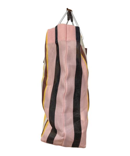 MARNI（マルニ）MARNI (マルニ) マーケットストライプバッグ ピンク×イエローの古着・服飾アイテム