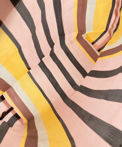 MARNI（マルニ）MARNI (マルニ) マーケットストライプバッグ ピンク×イエローの古着・服飾アイテム