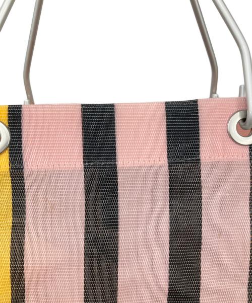 MARNI（マルニ）MARNI (マルニ) マーケットストライプバッグ ピンク×イエローの古着・服飾アイテム