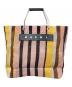 MARNI（マルニ）の古着「マーケットストライプバッグ」｜ピンク×イエロー