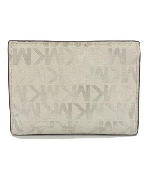 MICHAEL KORS（マイケル・コース）MICHAEL KORS (マイケル・コース) コンパクトウォレット ホワイト×グレーの古着・服飾アイテム