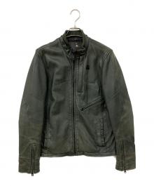 G-STAR RAW（ジースターロゥ）の古着「レザージャケット」｜オリーブ