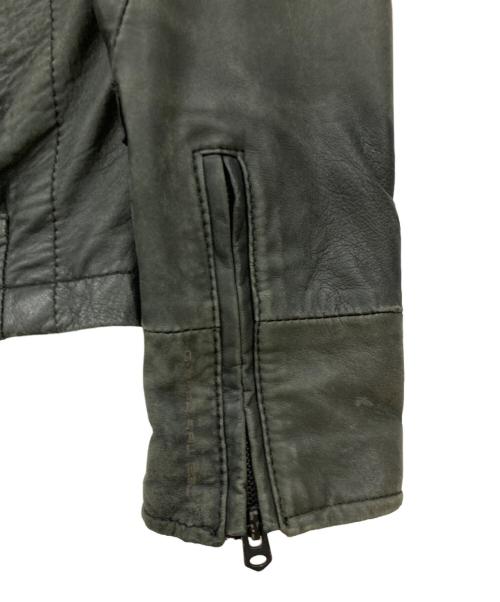 G-STAR RAW（ジースターロゥ）G-STAR RAW (ジースターロゥ) レザージャケット オリーブ サイズ:Mサイズの古着・服飾アイテム