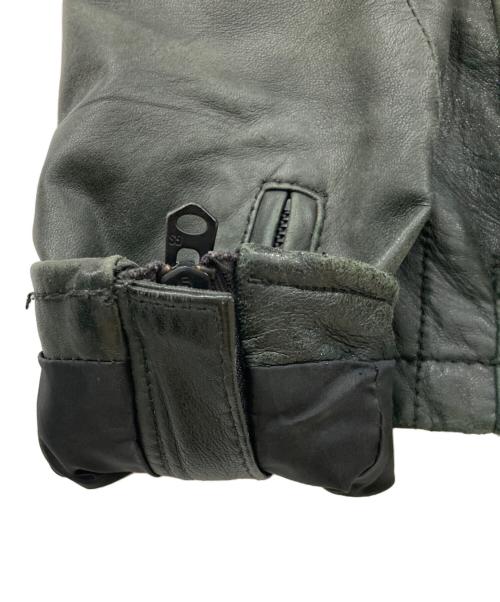 G-STAR RAW（ジースターロゥ）G-STAR RAW (ジースターロゥ) レザージャケット オリーブ サイズ:Mサイズの古着・服飾アイテム