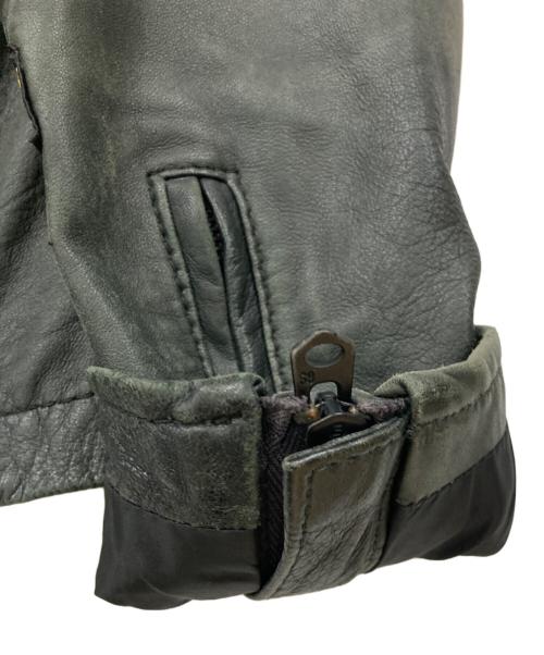 G-STAR RAW（ジースターロゥ）G-STAR RAW (ジースターロゥ) レザージャケット オリーブ サイズ:Mサイズの古着・服飾アイテム