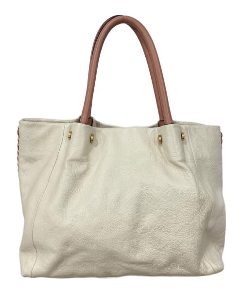 FURLA（フルラ）FURLA (フルラ) トートバッグ アイボリー×ピンクの古着・服飾アイテム