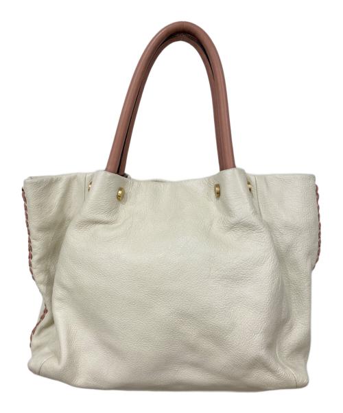 FURLA（フルラ）FURLA (フルラ) トートバッグ アイボリー×ピンクの古着・服飾アイテム