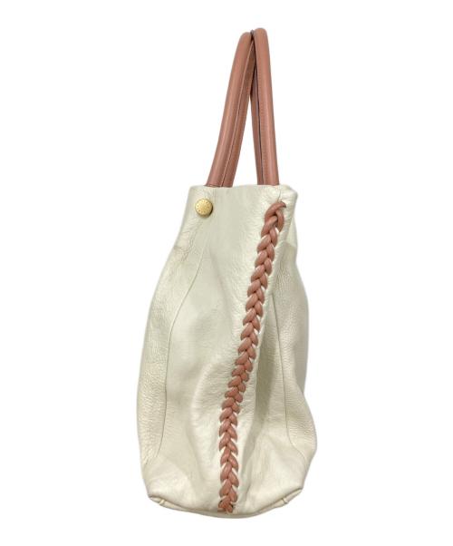 FURLA（フルラ）FURLA (フルラ) トートバッグ アイボリー×ピンクの古着・服飾アイテム