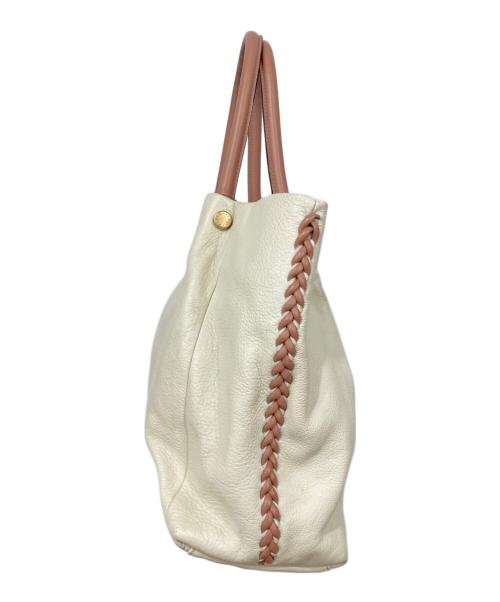 FURLA（フルラ）FURLA (フルラ) トートバッグ アイボリー×ピンクの古着・服飾アイテム