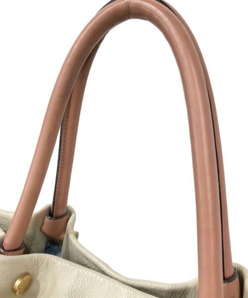 FURLA（フルラ）FURLA (フルラ) トートバッグ アイボリー×ピンクの古着・服飾アイテム