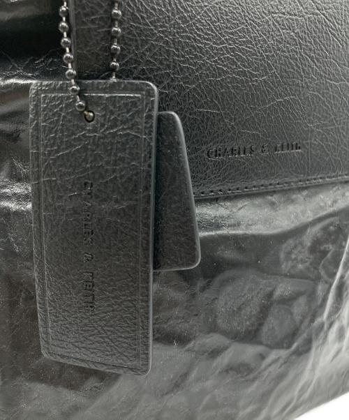 CHARLES & KEITH（チャールズアンドキース）CHARLES & KEITH (チャールズアンドキース) ロールトップトートバッグ ブラックの古着・服飾アイテム