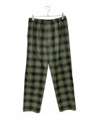stussyステューシー）の古着「Shadow Plaid Relaxed Pant」｜グリーン×ブラック