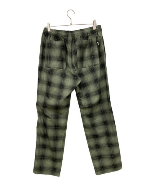 stussy（ステューシー）stussy (ステューシー) Shadow Plaid Relaxed Pant グリーン×ブラック サイズ:Mの古着・服飾アイテム
