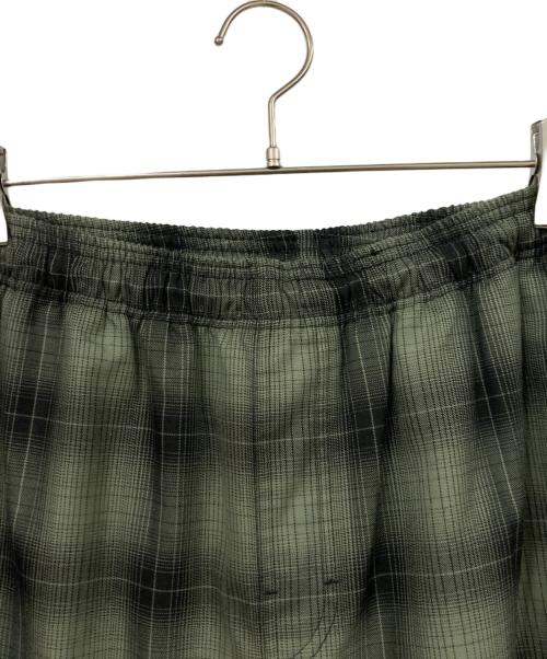 stussy（ステューシー）stussy (ステューシー) Shadow Plaid Relaxed Pant グリーン×ブラック サイズ:Mの古着・服飾アイテム