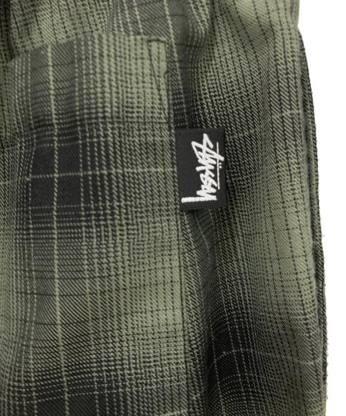 stussy（ステューシー）stussy (ステューシー) Shadow Plaid Relaxed Pant グリーン×ブラック サイズ:Mの古着・服飾アイテム