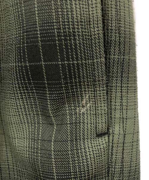 stussy（ステューシー）stussy (ステューシー) Shadow Plaid Relaxed Pant グリーン×ブラック サイズ:Mの古着・服飾アイテム