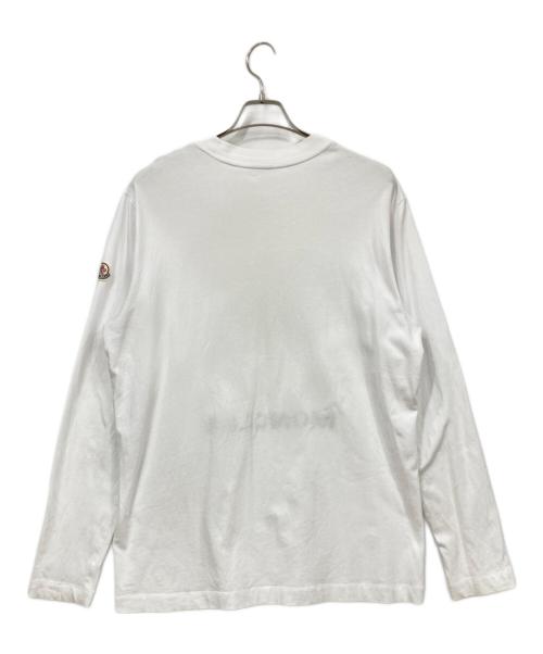 MONCLER（モンクレール）MONCLER (モンクレール) 長袖カットソー ホワイト サイズ:Lサイズの古着・服飾アイテム