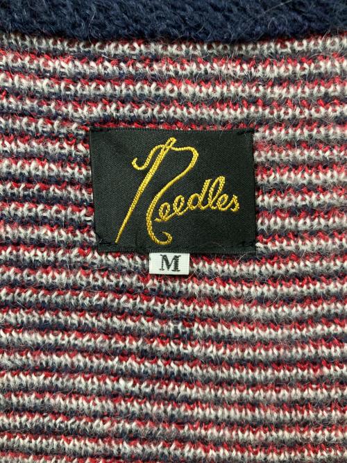 Needles（ニードルズ）Needles (ニードルズ) ニットカーディガン グレー×ネイビー サイズ:Mサイズの古着・服飾アイテム