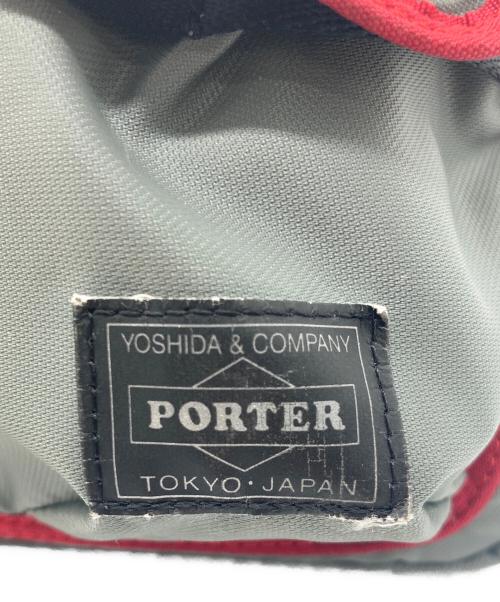 PORTER（ポーター）PORTER (ポーター) ミニショルダーバッグ/コンパ―ト グレー×レッドの古着・服飾アイテム