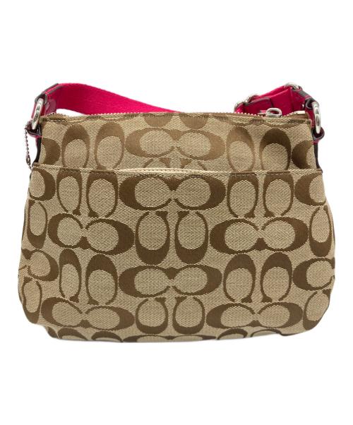 COACH（コーチ）COACH (コーチ) ショルダーバッグ ブラウン×ピンクの古着・服飾アイテム