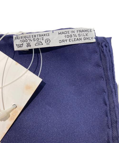 HERMES（エルメス）HERMES (エルメス) シルクスカーフ ネイビーの古着・服飾アイテム