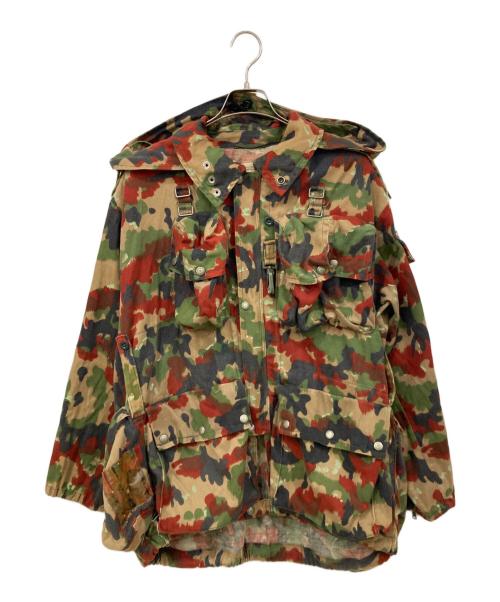 -（-）- (-) ミリタリージャケット カーキ×ブラック サイズ:SIZE 56の古着・服飾アイテム