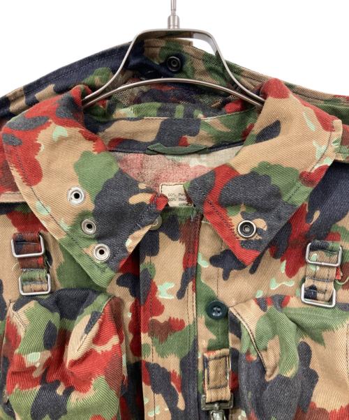 -（-）- (-) ミリタリージャケット カーキ×ブラック サイズ:SIZE 56の古着・服飾アイテム