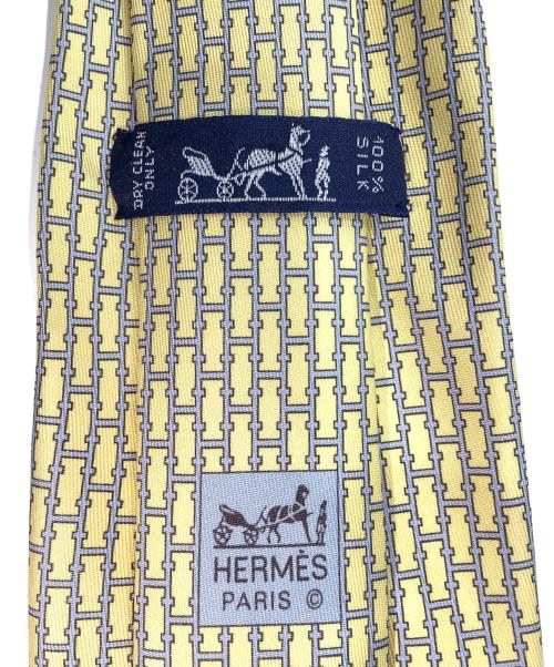 HERMES（エルメス）HERMES (エルメス) シルクネクタイ イエロー サイズ:-の古着・服飾アイテム