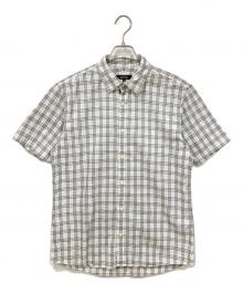 BURBERRY BLACK LABEL（バーバリーブラックレーベル）の古着「半袖シャツ」｜グレーホワイト