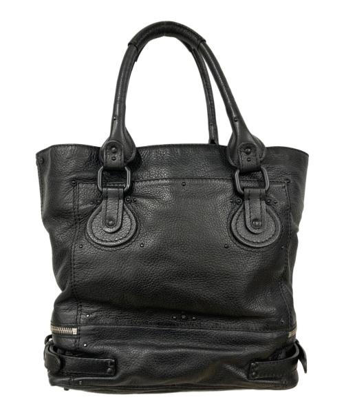 Chloe（クロエ）Chloe (クロエ) Paddington Zip Leather Shopping Tote ブラックの古着・服飾アイテム