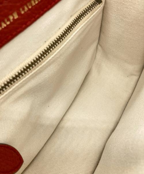 POLO RALPH LAUREN（ポロ・ラルフローレン）POLO RALPH LAUREN (ポロ・ラルフローレン) レザーショルダーバッグ レッドの古着・服飾アイテム