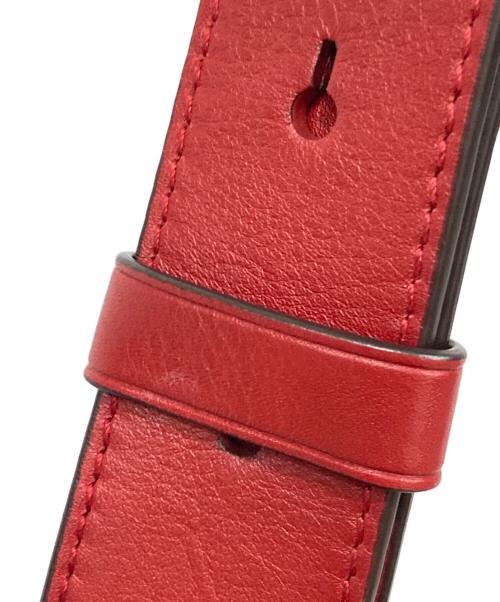 POLO RALPH LAUREN（ポロ・ラルフローレン）POLO RALPH LAUREN (ポロ・ラルフローレン) レザーショルダーバッグ レッドの古着・服飾アイテム