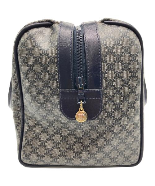 CELINE（セリーヌ）CELINE (セリーヌ) ミニボストンバッグ グレー×ネイビーの古着・服飾アイテム