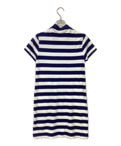 POLO RALPH LAUREN（ポロ・ラルフローレン）POLO RALPH LAUREN (ポロ・ラルフローレン) 半袖ワンピース ネイビー×ホワイト サイズ:Mの古着・服飾アイテム