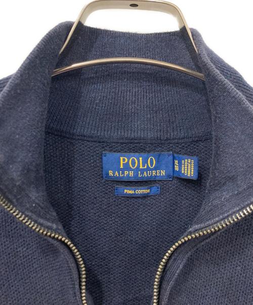 POLO RALPH LAUREN（ポロ・ラルフローレン）POLO RALPH LAUREN (ポロ・ラルフローレン) ハーフジップシャツ ネイビー サイズ:XLサイズの古着・服飾アイテム