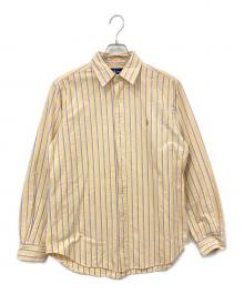 RALPH LAUREN（ラルフローレン）の古着「長袖シャツ」｜ベージュ×パープル