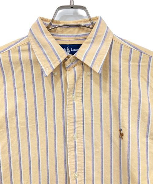 RALPH LAUREN（ラルフローレン）RALPH LAUREN (ラルフローレン) 長袖シャツ ベージュ×パープル サイズ:Mサイズの古着・服飾アイテム