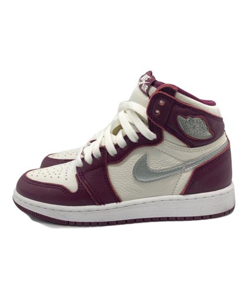 NIKE（ナイキ）NIKE (ナイキ) スニーカー/GS Air Jordan 1 High OG パープル×ホワイト サイズ:22.5cmの古着・服飾アイテム