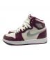 NIKE (ナイキ) スニーカー/GS Air Jordan 1 High OG パープル×ホワイト サイズ:22.5cm：8000円